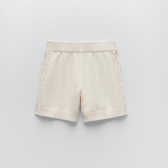 ZARA Cable Knit Shorts - Picture 4 of 6